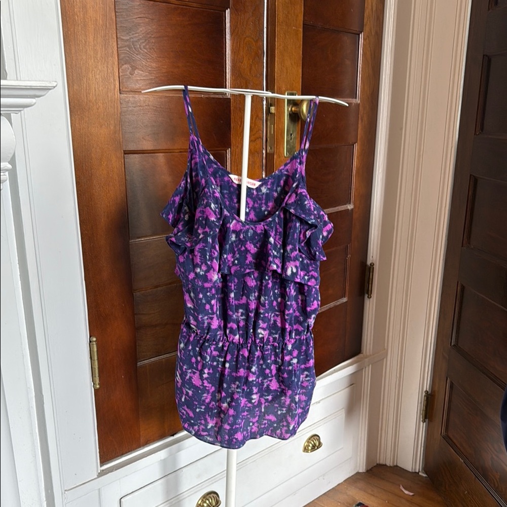 Rebecca Taylor Purple Ruffled Camisole